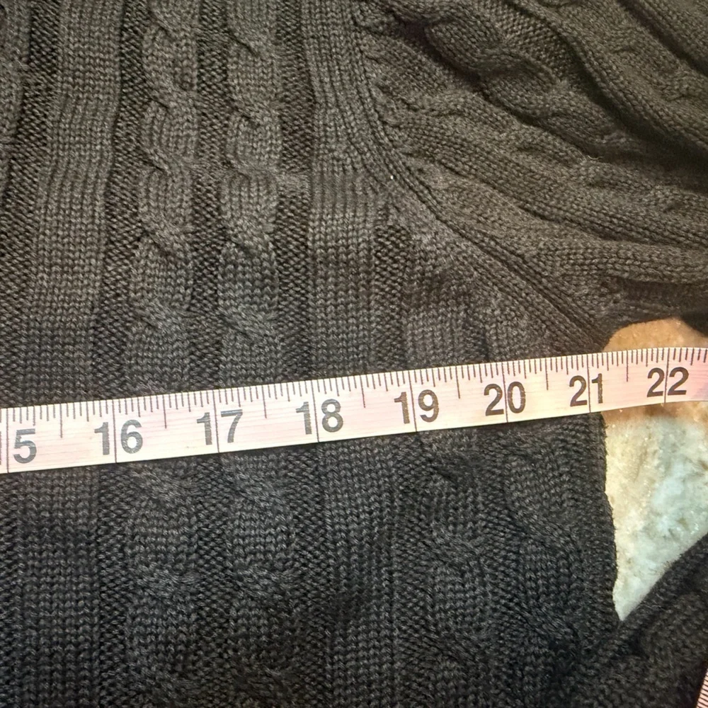 COOFANDY Men’s Black Cable Knit Zip Sweater Jacket Size Large